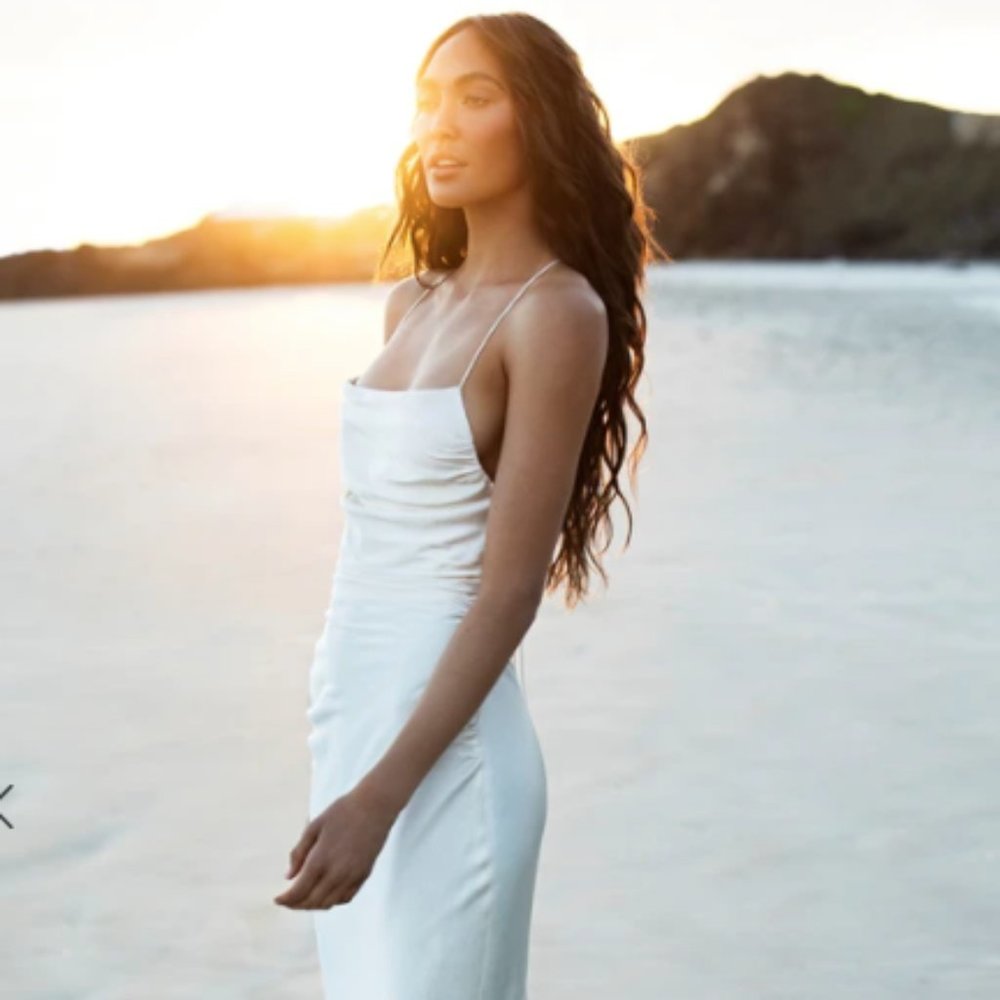 LA LUNE LACE BACK MAXI DRESS - CREAM